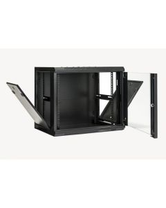 Armario rack 19' mural 1 cuerpo puerta cristal 06UA fondo 450mm