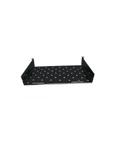 Bandeja rack 19" 2UA fijación frontal, fondo 400mm, 15Kg