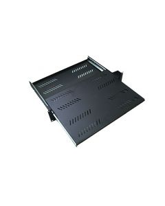 Bandeja rack 19" 2UA fijacion frontal telescópica, fondo 300mm, 15Kg
