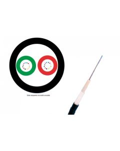 Cable 24 FO (2T12F) SM 9/125 OS2 interior/exterior, fibra de vidrio, HLFR Dca