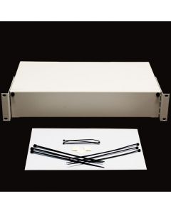 Caja distribución FO extraible rack 19' 2UA fondo 255mm ciego