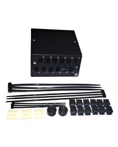Caja distribución FO mural metálica hasta 12 SC/LCD (112x110x59mm) interior