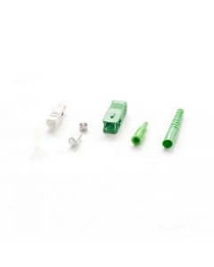 Conector FO SM SC/APC 900um/3mm. Cuerpo plástico verde