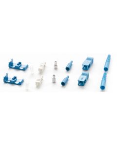 Conector FO SM SCD/UPC 900um/3mm. Cuerpo plástico azul