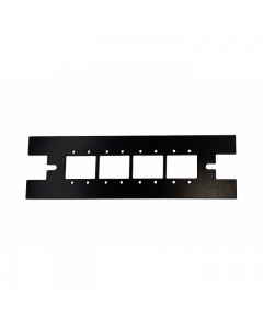 Frontal 8 MPO panel rack 19' 1UA con 3 ventanas