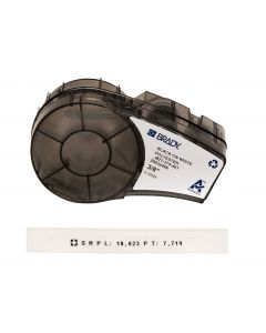 Recambio cinta autolaminada poliéster 9,5mm ancho y 6,4m largo, negro/blanco
