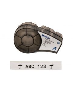 Recambio cinta poliéster 12,7mm ancho y 6,4m largo, negro/blanco
