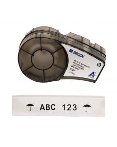 Recambio cinta poliéster 19,0mm ancho y 6,4m largo, negro/blanco
