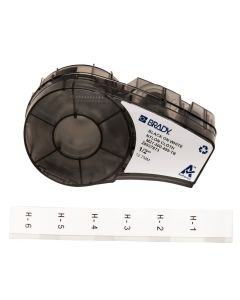 Recambio cinta terminal block naylon 12,7mm ancho y 4,9m largo, negro/blanco