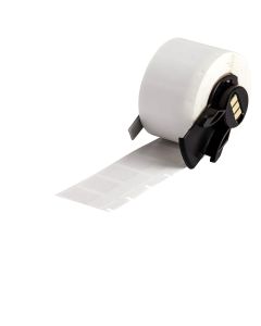 Recambio etiquetas autolaminada vinilo 12,7x25,4mm blanco (5,1mm diametro). 500 ud