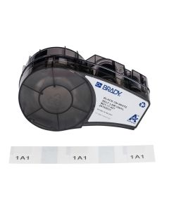 Recambio etiquetas autolaminadas vinilo 12,7x19,0mm, negro/blanco. 150 ud
