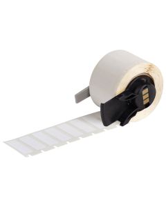 Recambio etiquetas poliester 25,4x9,53mm blanca. 500 ud