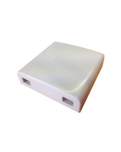 Roseta FO plástico hasta 02 SC/LCD tapa sin tornillo PAU ICT económica (86x86x25mm) interior