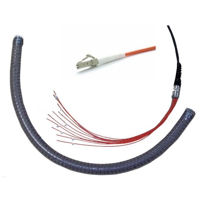 Extremo de cable MM conectorizado con 04 conectores LC/PC