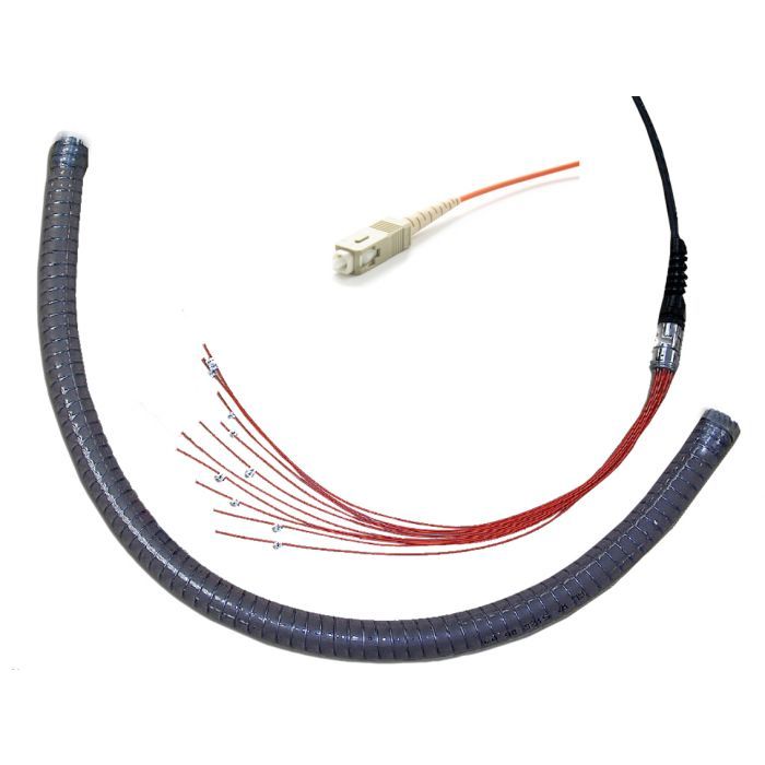 Extremo de cable MM conectorizado con 06 conectores SC/PC