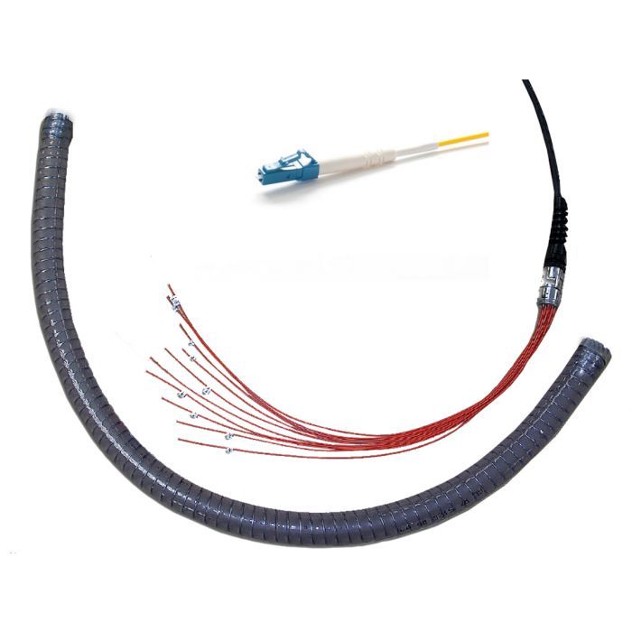 Extremo de cable SM conectorizado con 04 conectores LC/PC