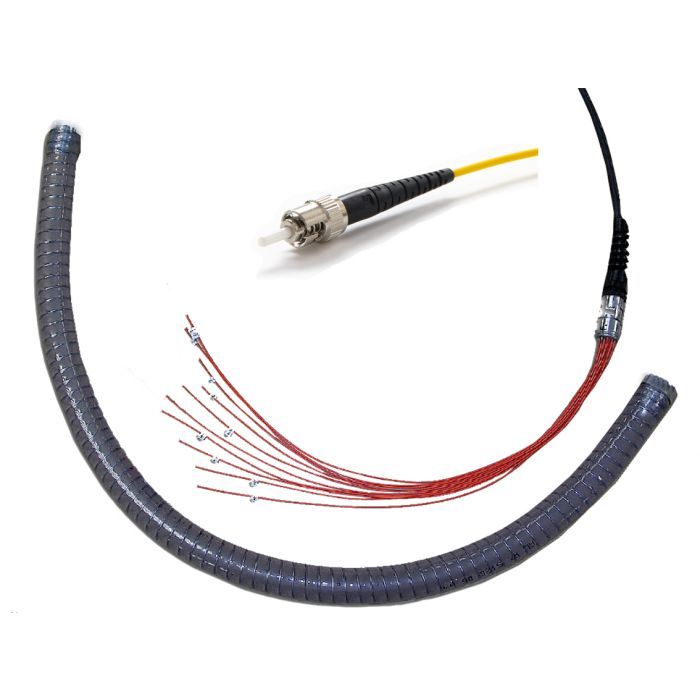 Extremo de cable SM conectorizado con 04 conectores ST/PC