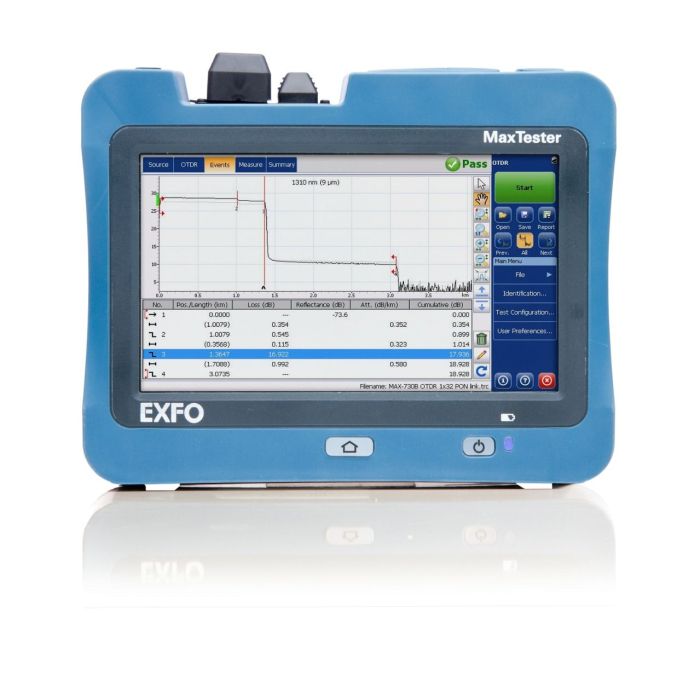OTDR M720D MM 850/1300nm 26/29dB SM 1310/1550nm 36/35dB, con software OTDR y OPM SM en servicio