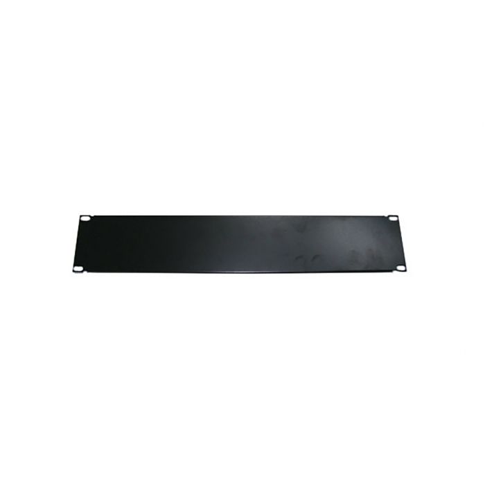 Panel rack 19" 2UA ciego negro