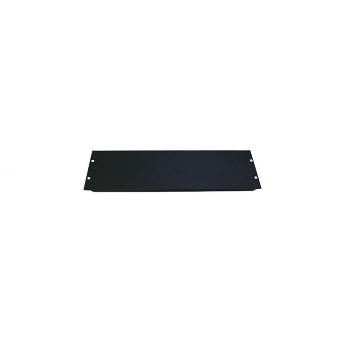 Panel rack 19" 3UA ciego negro