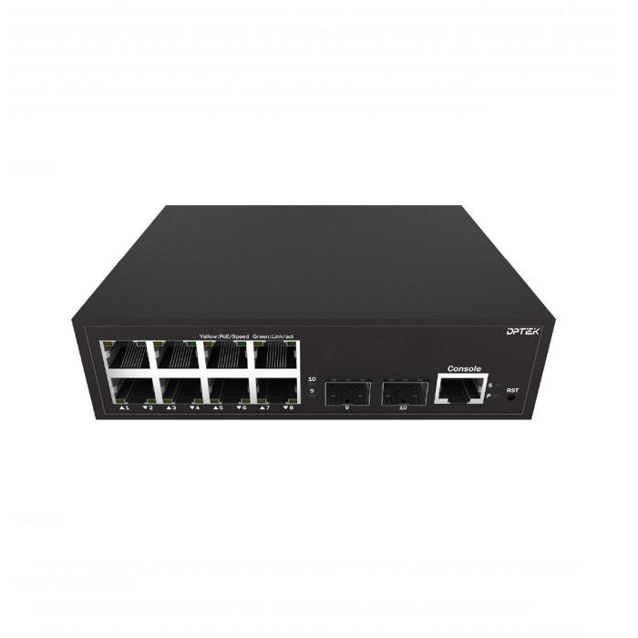 Switch gestionable L2 08 puertos 10/100/1000TX + 2xSFP 1Gbps