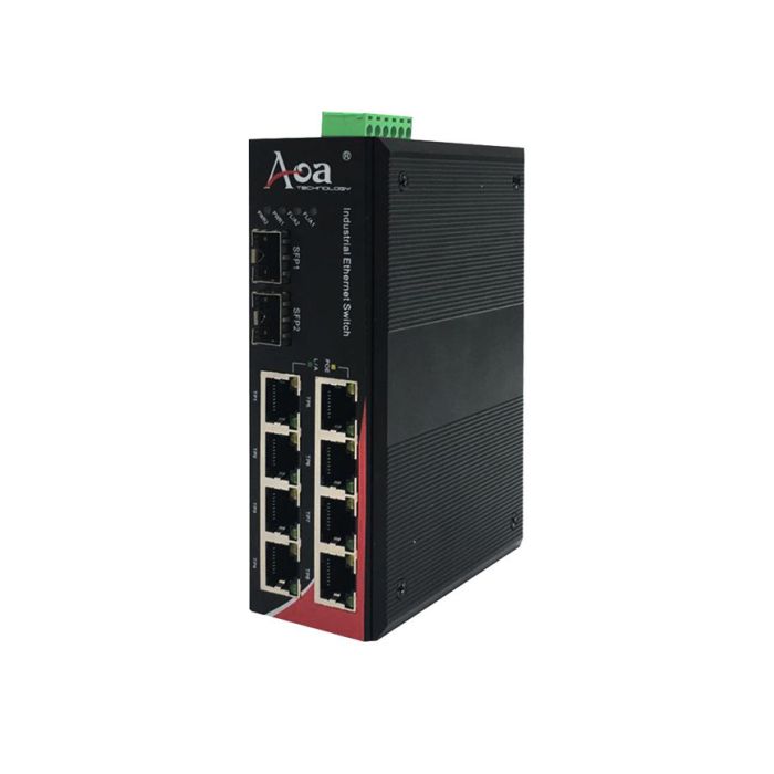 Switch industrial sin gestion 8x10/100/1000TX + 2xSFP 1Gbps